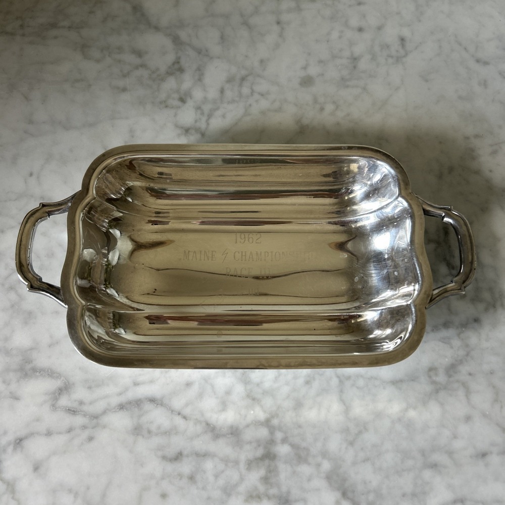 EPCA Bristol Silver Plated #103 Serving Tray/Candy Dish with Metal Handles